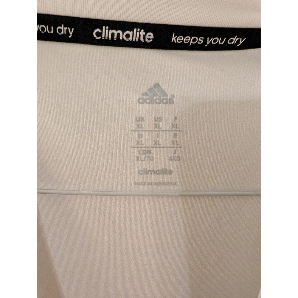 ADIDAS Mens Climalite Workout Fitness Running T-Shirt Black White Size XL